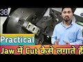 CNC JAW Cuttuing and jaw setting or jaw cutting in boring tool, CNC part setting