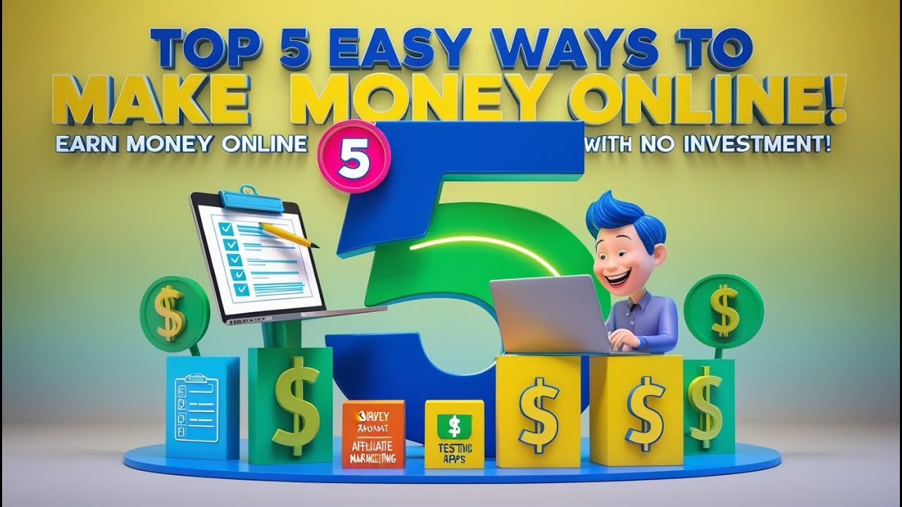 Top 5 ways for beginners to make money online without capital - YouTube