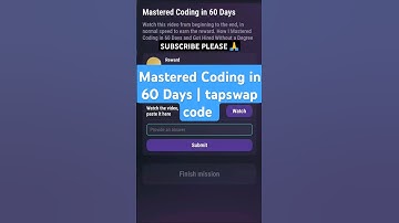 Mastered Coding in 60 Days  tapswap video code |Mastered Coding in 60 Days tapswap code #tapswapcode