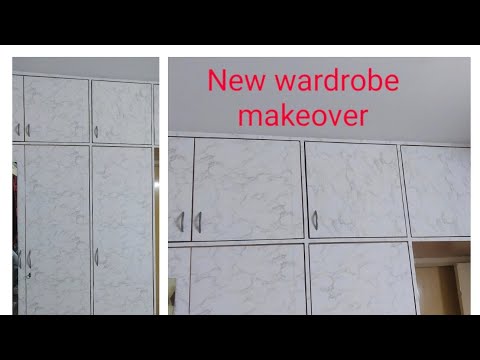 Video: How To Update An Old Wardrobe With Wallpaper