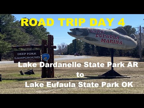 Road Trip Day 4 Lake Dardanelle AR to Lake Eufaula OK We Saw an Armadillo!