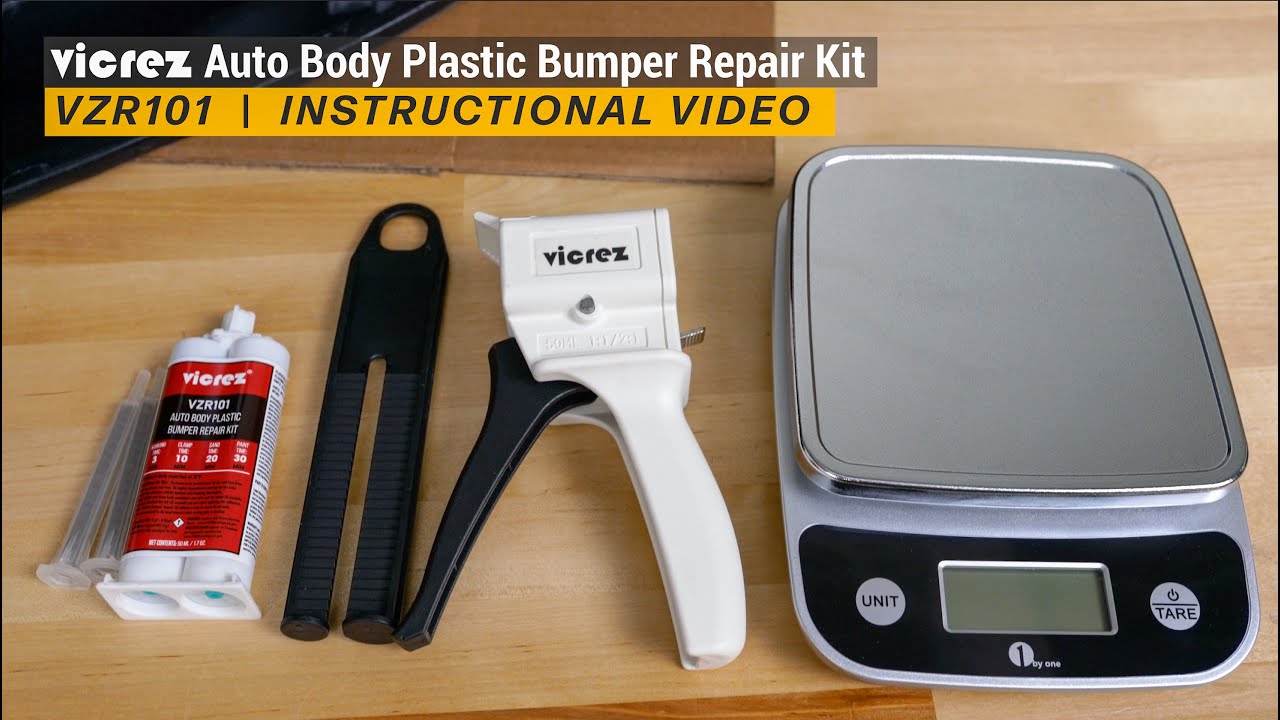 How to Repair a CRACKED BUMPER  Vicrez vzr101 Auto Body Plastic Bumper  Repair Kit 