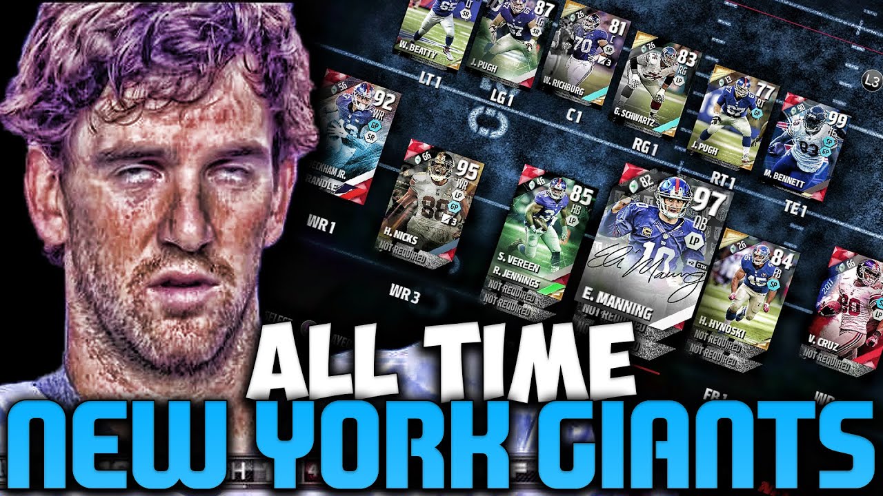 ALL TIME NEW YORK GIANTS!!! MADDEN 16 SQUAD BUILDER YouTube