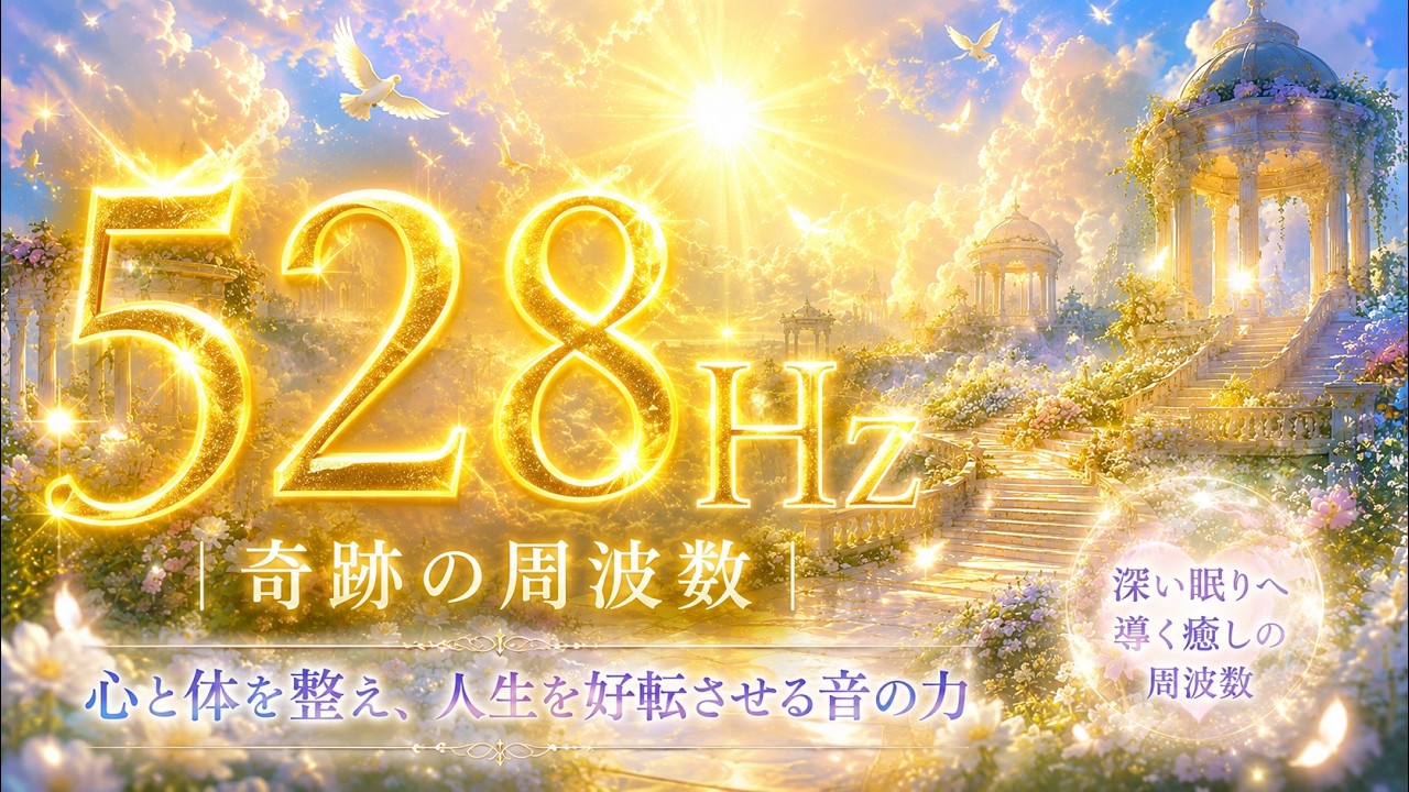 528Hz】｜奇跡の周波数｜心がほどける天上の癒し｜光の楽園の極上