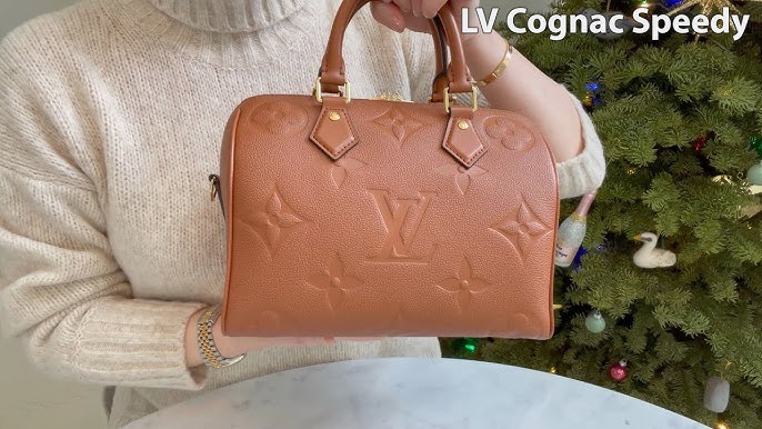 Louis Vuitton Speedy 25 Cognac  What fits in the bag 