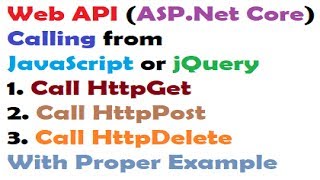 Calling Web API from JavaScript or jQuery [ Core Web API]