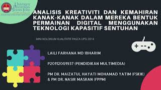 Analisis Kreativiti & Kemahiran Kanak-Kanak dalam Merekabentuk Permainan Digital screenshot 5