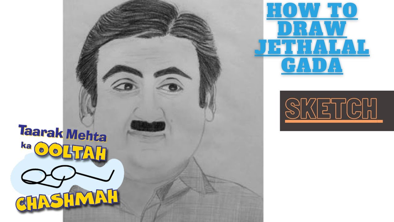 Jethalal Drawing | Taarak Mehta Ka Ooltah Chashmah | Drawing Tutorial |  Jethalal - YouTube