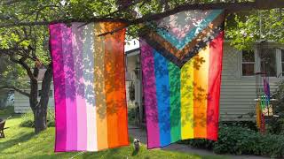 Pride flags in the wind