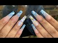 Acrylic Marble Ocean Blue | Nails Tutorial |