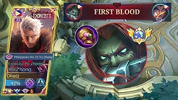 FINALLY A WORTHY TERIZLA OPPONENT IN MYTHICAL GLORY! | YU ZHONG TOP GLOBAL - MLBB