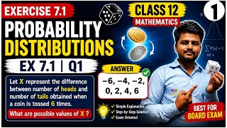 Probability Distribution Class 12 Maths | Exercise 7.1 Q1 Full Solution (Easy Method)