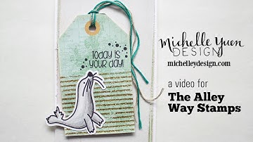 Cardmaking Tutorial: Using a DIY Glitter Tag + The Alley Way Stamps