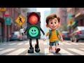 Ampel – Rot, Gelb, Grün! 🚦– Ein lehrreiches Kinderlied über den Straßenverkehr! 👮
