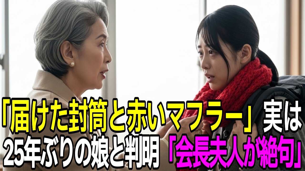 拾った現金700万を届けた無一文の未婚の母、首元の赤いマフラーを見た大企業会長夫人がその場で崩れ落ちた衝撃の真相【感動する話】