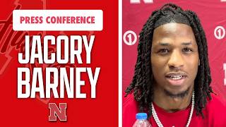 Nebraska Football WR Jacory Barney Jr. meets with media on Tuesday | GBR