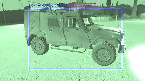 Military object detection in synthetic images taken at night with an image intensifier