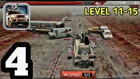 zombie roadkill 3d gameplay walkhthrough part 4, level 11-15 ( ios, android )