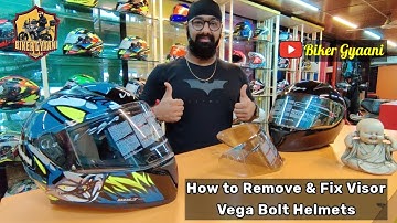 How to Remove & Fix Visor | Vega Bolt Helmets | Vega Bunny | @vegahelmets7598 | @BikerGyaani