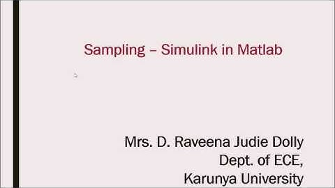 sampling using simulink in Matlab