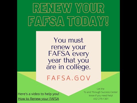 How to renew the FAFSA for 2021 2022