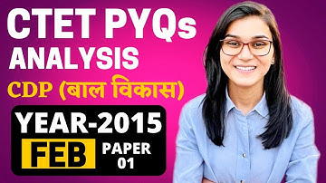 CTET 2022 - Previous Year Papers Analysis (CDP) Feb 2015 Paper-01 by Himanshi Singh