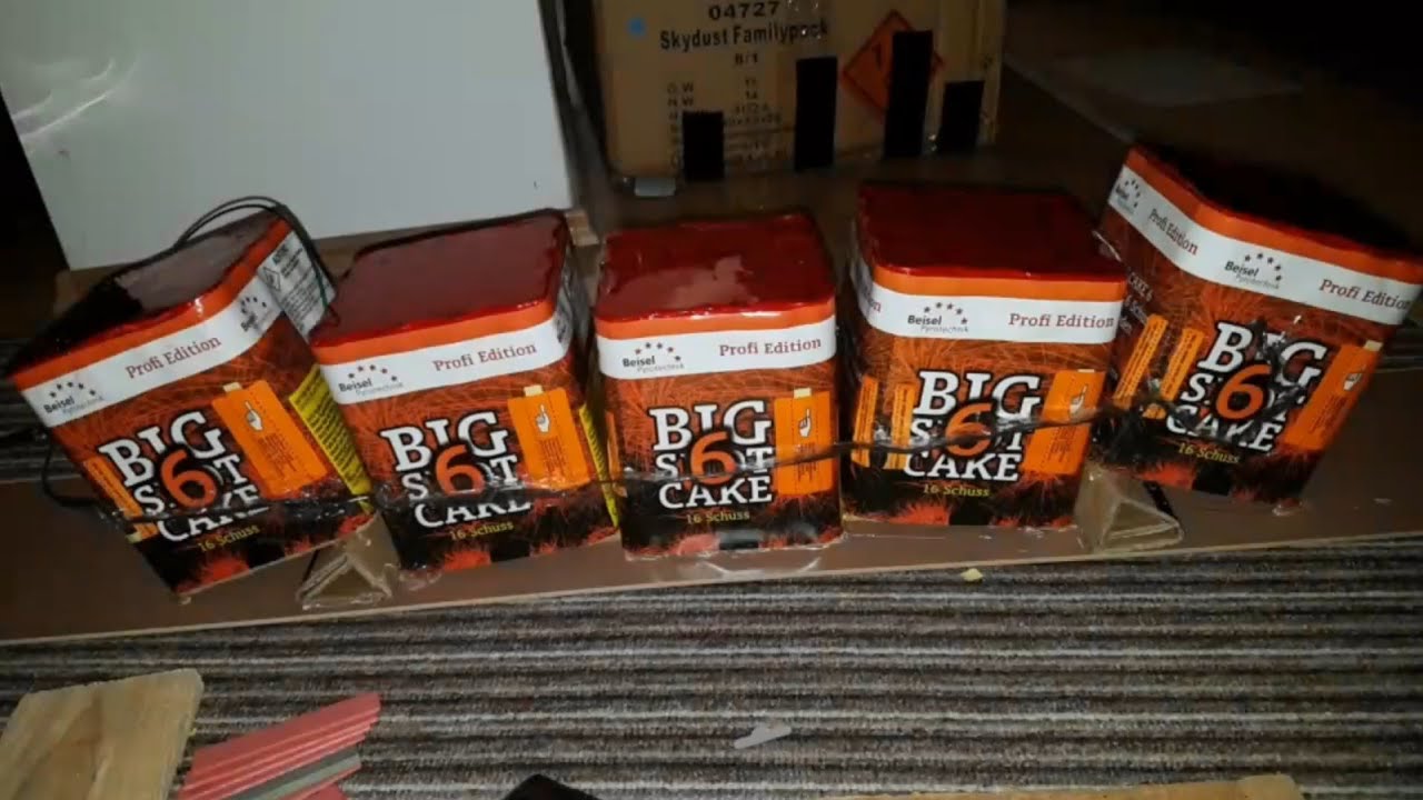 5 × BIG SHOT CAKE von BEISEL / GEFÄCHERT auf SCHLAG !