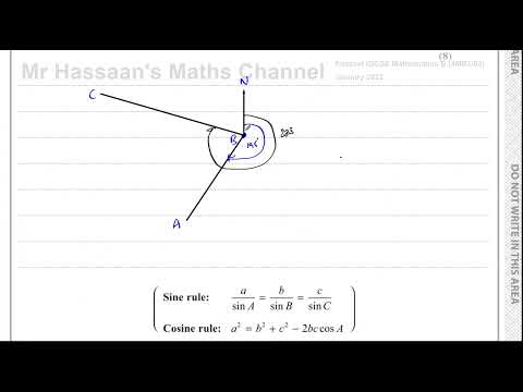 IGCSE, (Edexcel), 4MB2, January 2022, Q9, 3D Trigonometry & Bearings