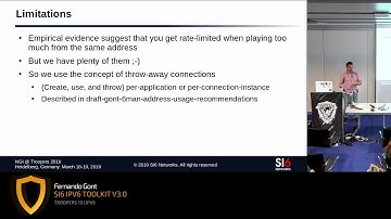 TR19: SI6 IPv6 Toolkit v3.0