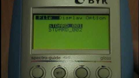 How to Operate the File Menu on Your BYK-Gardner spectro-guide