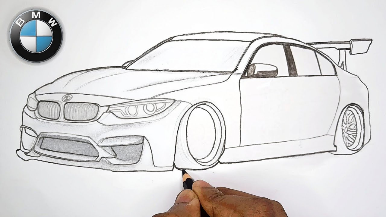 Рисунок автомобиля BMW M3 F80 | Как рисовать BMW