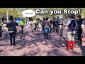 &quot;Penny Farthing&quot; Parade Stopped by Policeman accompanied by BagPipes during &quot;Changing of the Guards&quot;