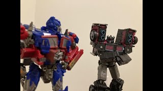Transformers stop motion Optimus VS Scourge Episode 1