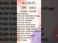 Aesthetic Time Table I Boards I Class 10, 12 #megustastu #song