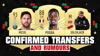 FIFA 21 | NEW CONFIRMED TRANSFERS & RUMOURS  ft. Pogba, Messi & Solskjaer!