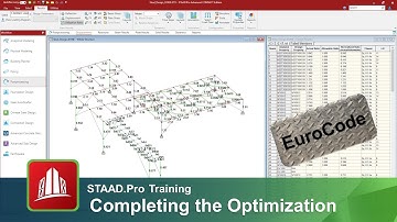 Completing the Optimization in STAAD.Pro (EuroCode)