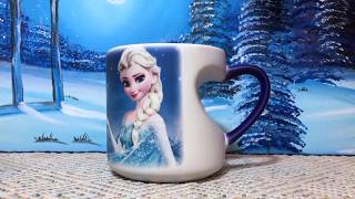 Caneca Mágica Coração Azul - 'Frozen - Princesa Elsa' da Novittas