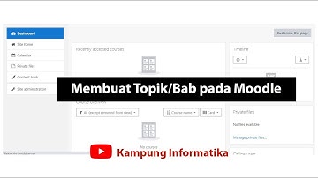 Membuat Topik Pembelajaran pada Moodle