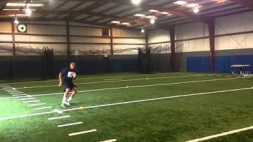 5 Cone: M sprint-shuffle-sprint-backpedal-repeat back