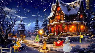 Snowy Christmas Ambience ⛄🔥 Fireplace with Snow Falling Outside | Cozy Christmas Home by Muny Autumn  985 views 5 months ago 6 hours