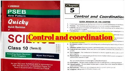 #UNIMAX QUICKY #10 SCIENCE! #CONTROL AND COORDINATION ! #pseb #psebboard #pseb10thclass