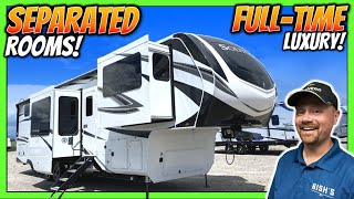 Clear Definition Between Living & Kitchen! 2023 Solitude 380FL Fifth Wheel by Grand Design RV