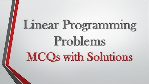 Linear Programming Problems | MCQs with answers | Statistics for All