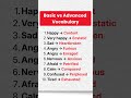 Basic vs Advanced English Emotions