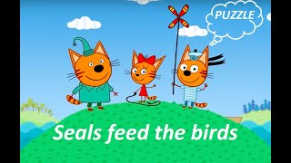 Three cats 3/seals feed the birds screenshot 1