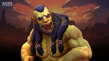 Stylized Orc Male: Base Animations Set Preview