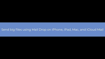 What is mail drop and how to send big files with it on iOS and macOS?