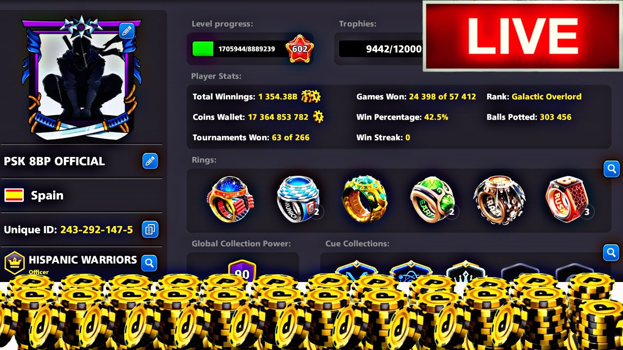 8 BALL POOL LIVE COINS GIVEAWAY | 8 BALL POOL JAKARTA COINS GIVEAWAY