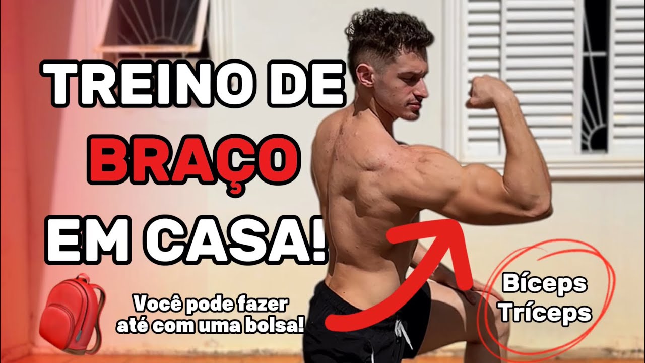 Aumente seu Braço Treinando EM CASA! (Treino completo de bíceps e tríceps)