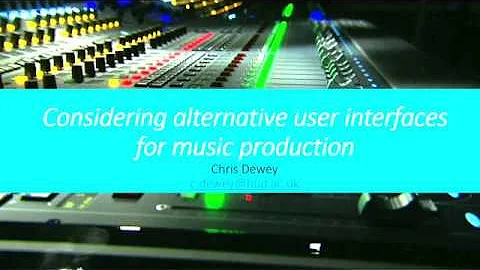 Chris Dewey: Considering alternative user interfac...